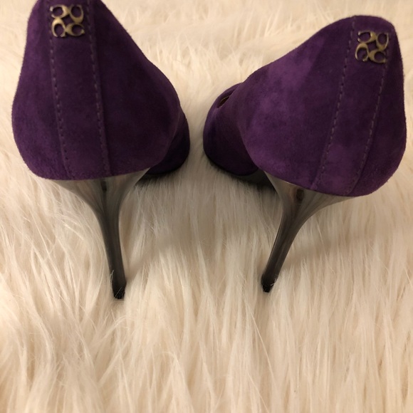 Coach Nala Purple Suede Pumps Size 8.5 Q2043 - Picture 4 of 8
